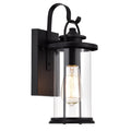 1 Light Textured Black Outdoor Wall Lantern