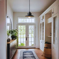 1 Light Light Bulb Iron Light Fixture Black Pendant Light N A