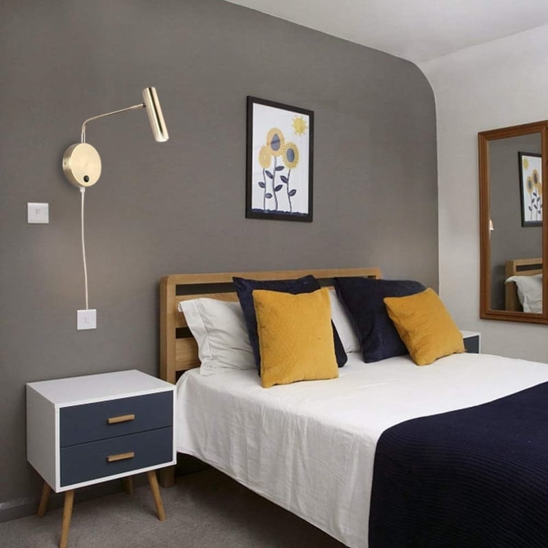 1 Pack Bedside Lighting Metal Wall Lights Bronze Spot Light N A