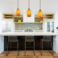 1 Pack Hanging Light Glass Metal Dining Room Light Black Oil Rubbed Bronze Pendant Light N A