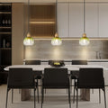 1 Pack Light Bulb Metal Glass Light Fixtures Green Gold Black Pendant Light N A