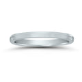 1.5Mm European Contour Wedding Band In 14K White Gold