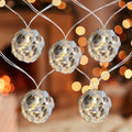 10 B O Led Warm White Clear Round Ball Christmas Lights 4.75 Clear Wire