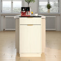 10 Gallon Woodgrain Tilt Out Trash Can Cabinet Wooden Garbage Recycling Cabinet With Wave Textured Hideaway Drawer Pull Out Bin