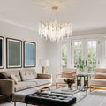 10 Light Chandelier Grape Crystal Ceiling Lamp 10 Lights Farmhouse Ceiling Ceiling Hanging Light Fixture No Included Bulbs