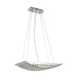 10 Light Chrome Chandelier With Clear Crystal Rods