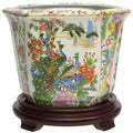10 Satsuma Birds Flowers Porcelain Flower Pot