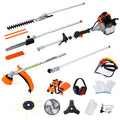 10 In 1 Multi Functional Trimming Tool 52Cc 2 Cycle Garden Tool System With Gas Pole Saw Hedge Trimmer Grass Trimmer
