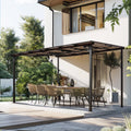10 X 12 Outdoor Pergola Gazebo Wall Mounted Lean To Metal Awning Gazebo With Roof Large Heavy Duty For Patio Decks Backyard