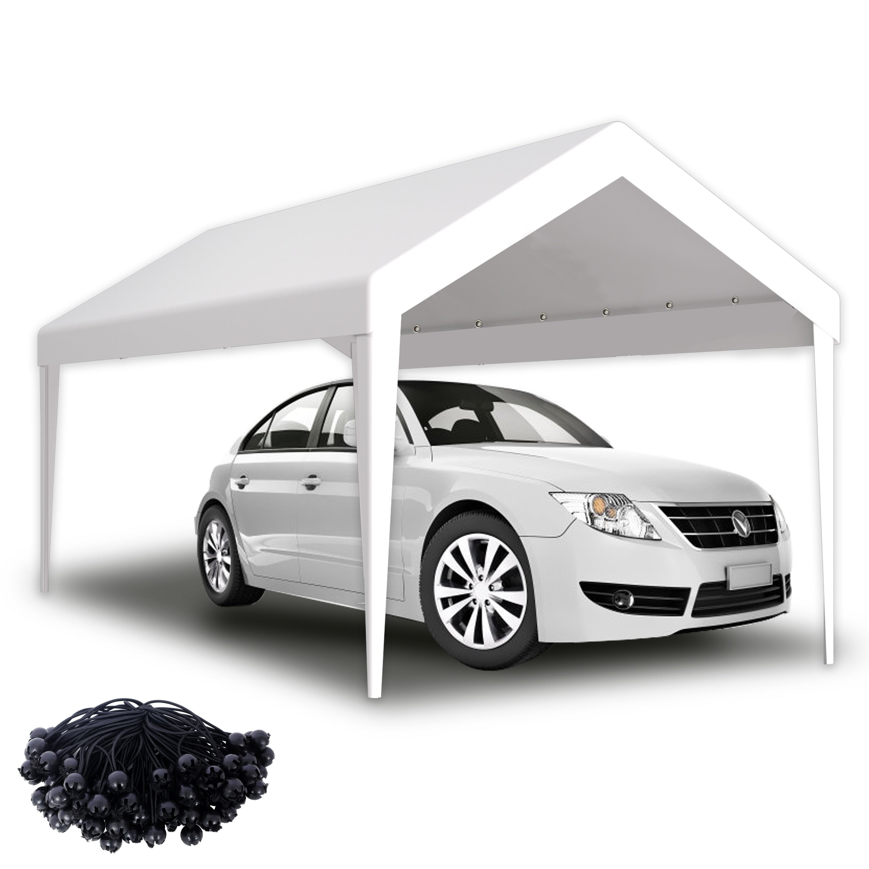 10 X 20 Ft Carport Replacement Canopy Cover Uv Protected Tarp With 72 Elastic Buckles Frame Is Not Included