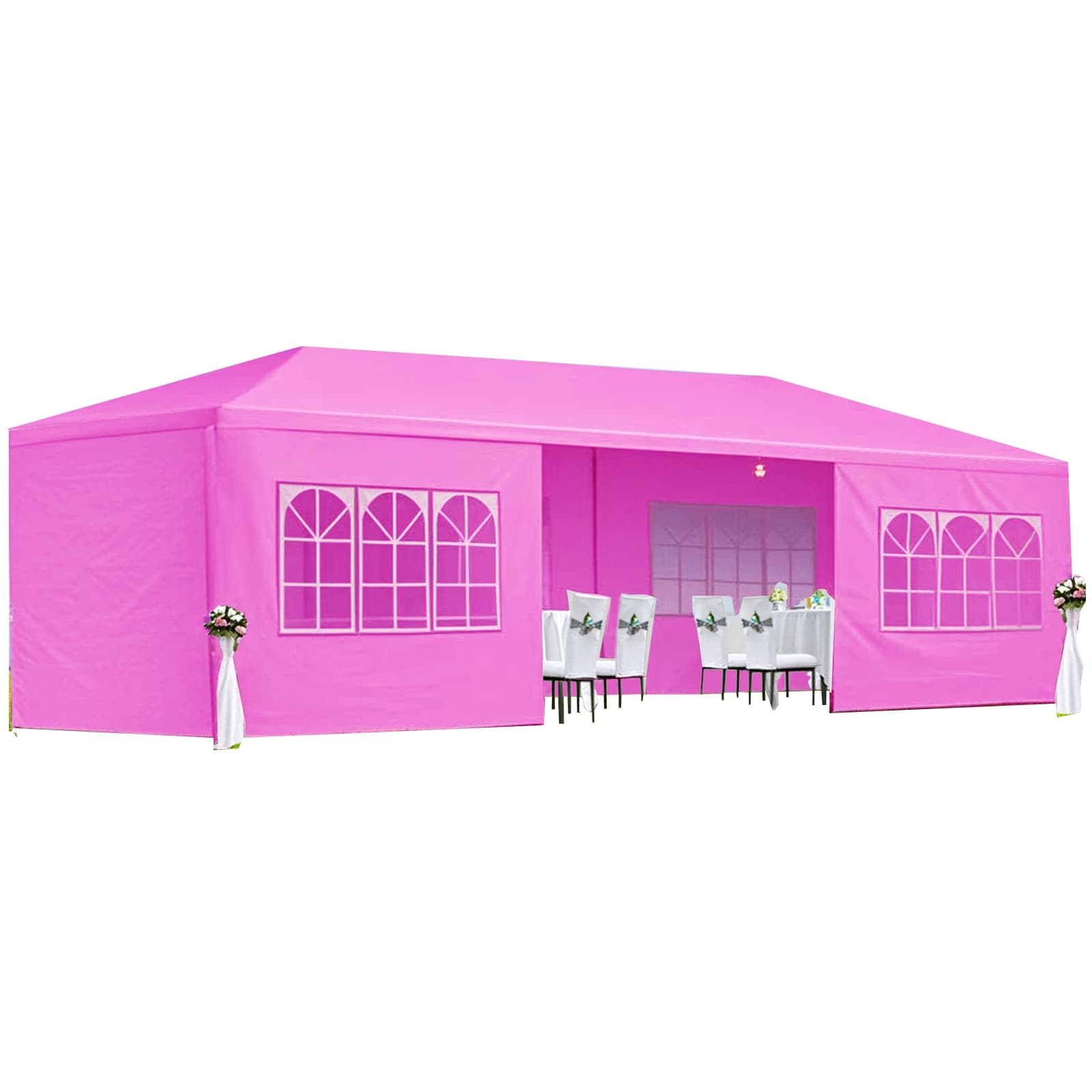 10 X 30 Wedding Party Canopy Tent Outdoor Gazebo With 8 Removable Sidewalls