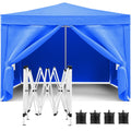 10 X10 Folding Canopy With 4 Sidewalls Outdoor Event Shelter Gazebo Portable Tents For Parties Canopy Weight Bag Carry Bag
