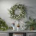 10.5 11.5 Resin Bunny With Floral Bouquet