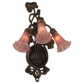 10.5 W Lavender Pond Lily 3 Lt Wall Sconce