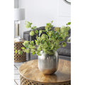 10.5X10.5X13 Aluminum Vase Silver Streaks