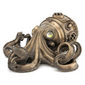 10.83 In L Steampunk Octopus Trinket Box Poly Resin