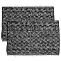 Black Cotton Two Tone Placemats Set Of 2 4 Or 6