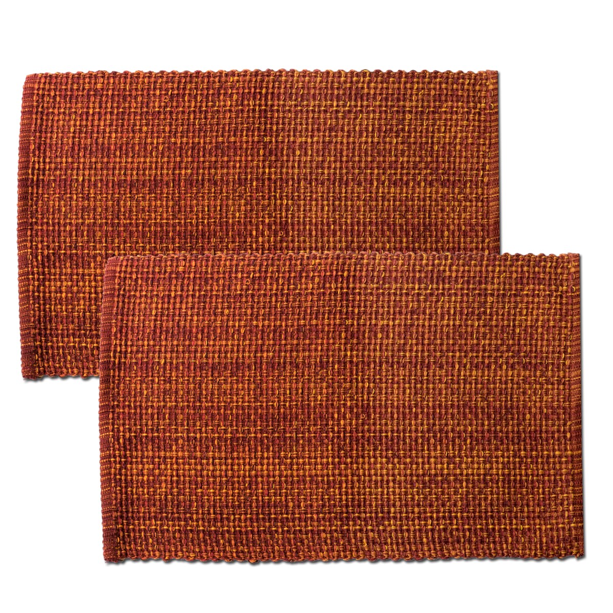 Rust Cotton Two Tone Placemats Set Of 2 4 Or 6