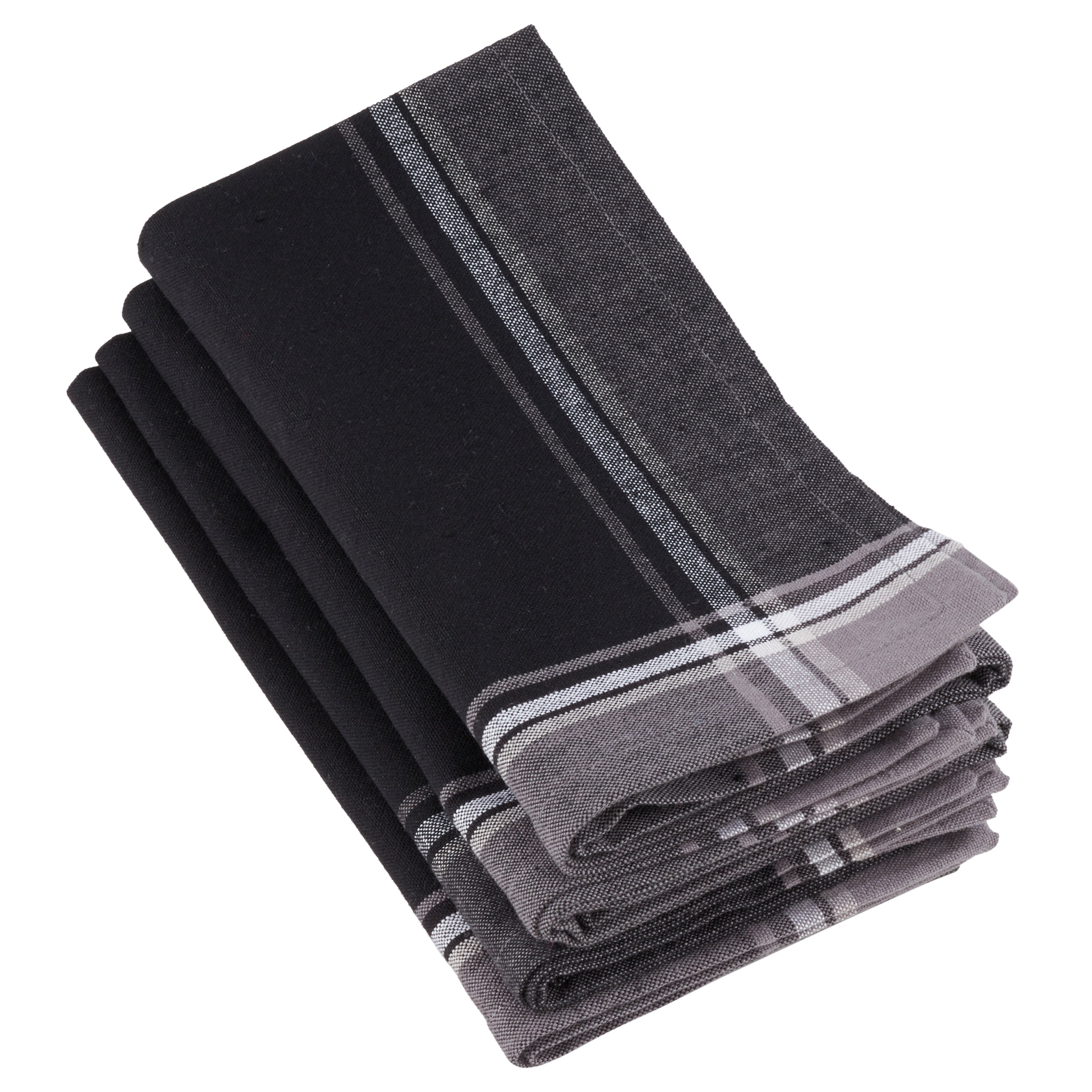 100 Cotton Stripe Border Design Table Napkins Set Of 4