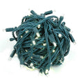 100 Light Led Coaxial Christmas Mini Light Set Warm White Green Wire 34