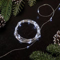 100 Pure White Led Micro Fairy Lights 16.25 Ft Copper Wire