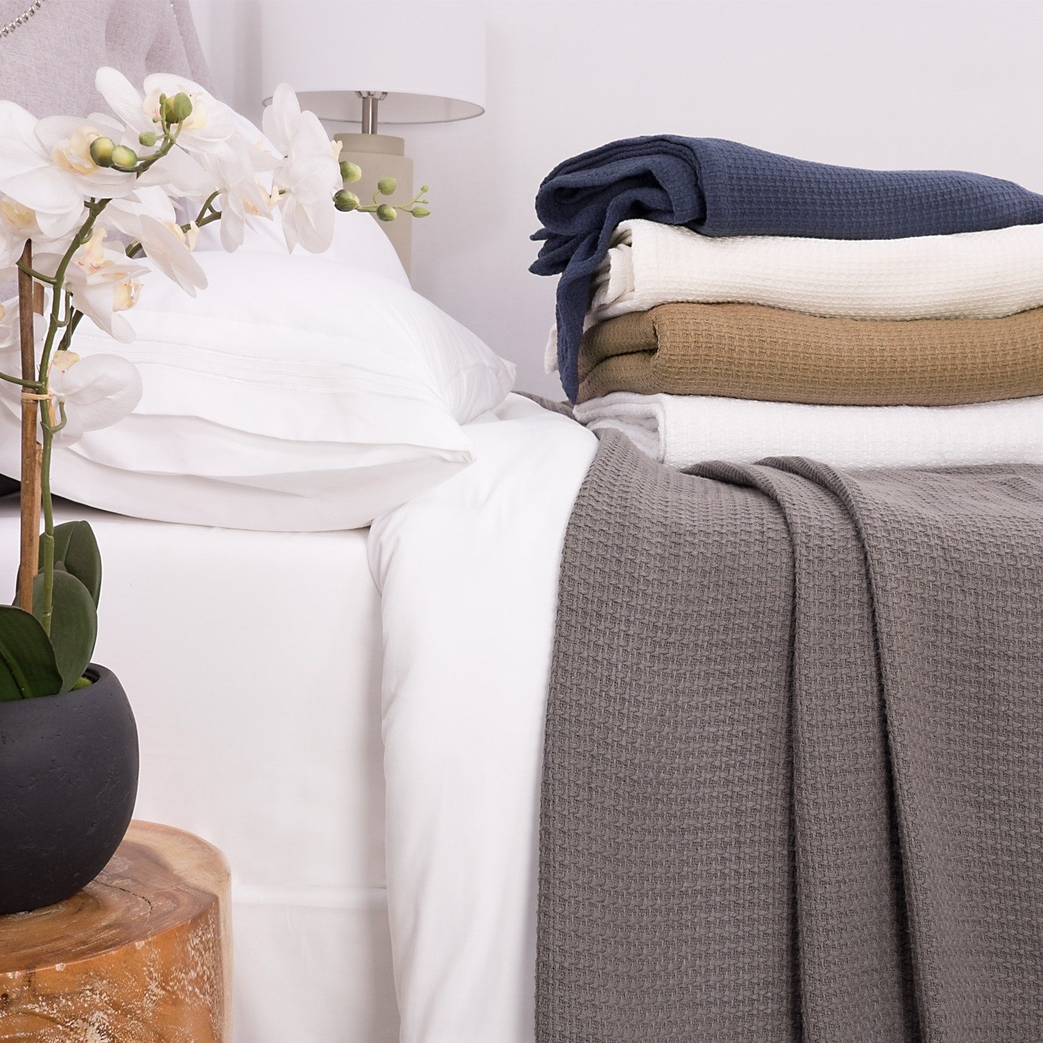 100 Percent Cotton Basket Weave Blanket