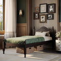 Reston Panel Headboard Platform Solid Wood Twin Bed By Palace Imports