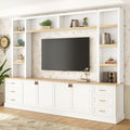 102.3 Farmhouse Entertainmentcenter With Adjustable Shelves And 6 Drawers