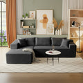 103.54 L Shaped Modern High Density Sponge Velvet Modular Sectional Sofa With Chaise Pillows