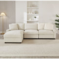 103.54 L Shaped Sectional Sofa With Storage And Movable Ottoman