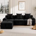 104 L Shaped Sectional Sofa With Ottoman No Assembly Required