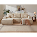 104 Cloud Sectional Couch With U Shaped Chaise And Side Pockets Modern Modular Sofa With Deep Seat Upholstered