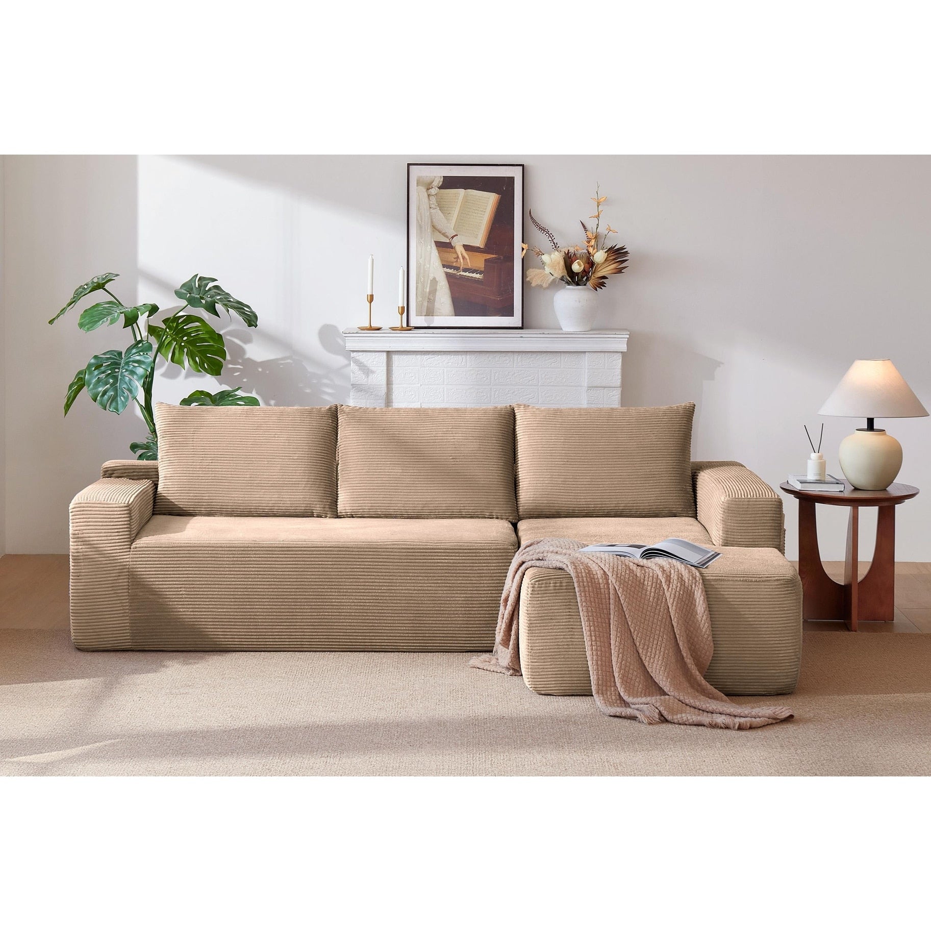 105 Cloud Sectional Couch With L Shape Chaise Modern Modular Sofa With Deep Seat Upholstered Couches For Living Room