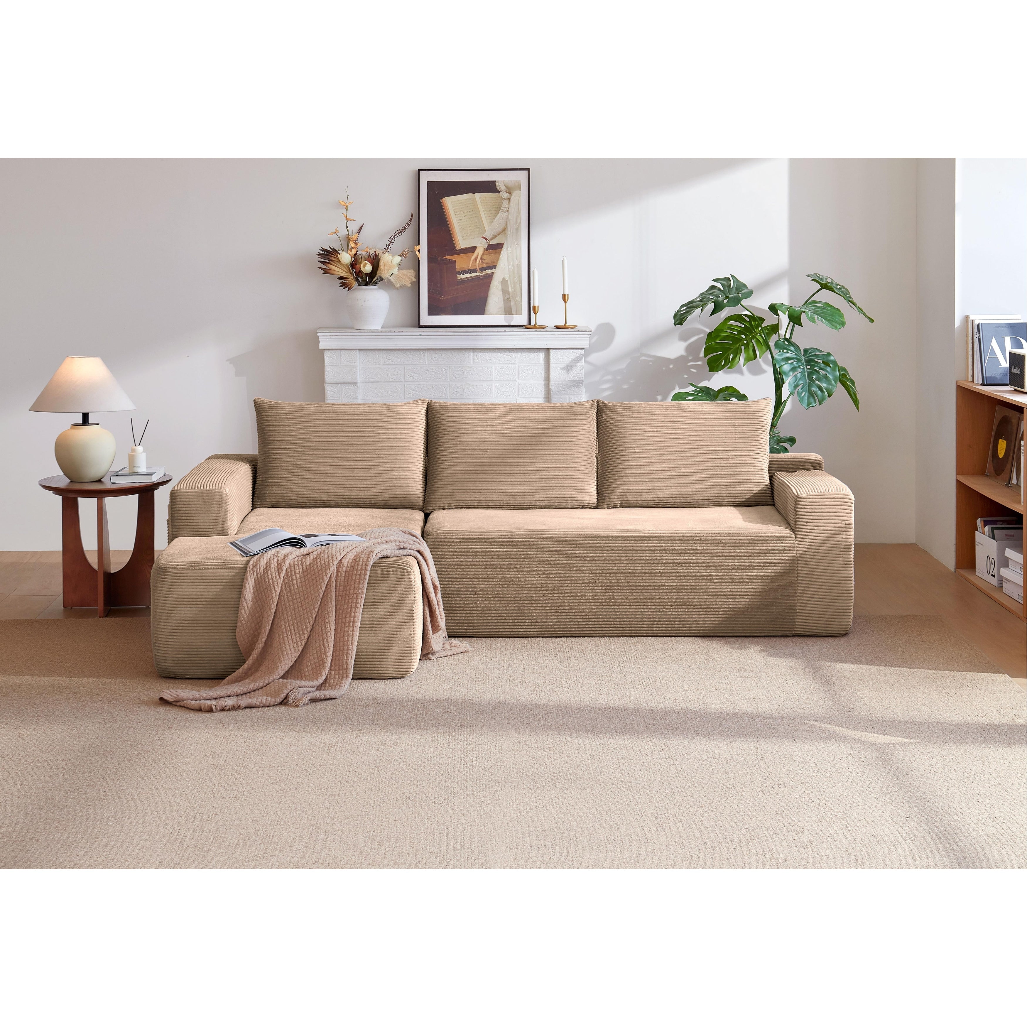 105 Cloud Sectional Couch With L Shape Chaise Modern Modular Sofa With Deep Seat Upholstered Couches