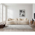 106.29 Curved Chenille Sectional Sofa No Assembly Required