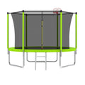 10Ft Trampoline For Kids Basketball Hoop And Ladder Outdoor Kids Trampoline With Safety Enclosure For Backyard Fun