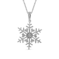1 10Ct Tdw Diamond Snowflake Necklace In 10K Gold By De Couer