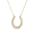 1 6Ct Tdw Diamond Horseshoe Necklace In 10K Gold By De Couer