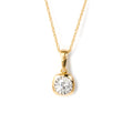 1 6Ct Tdw Diamond Solitaire Necklace Pendant In 10K Gold By De Couer