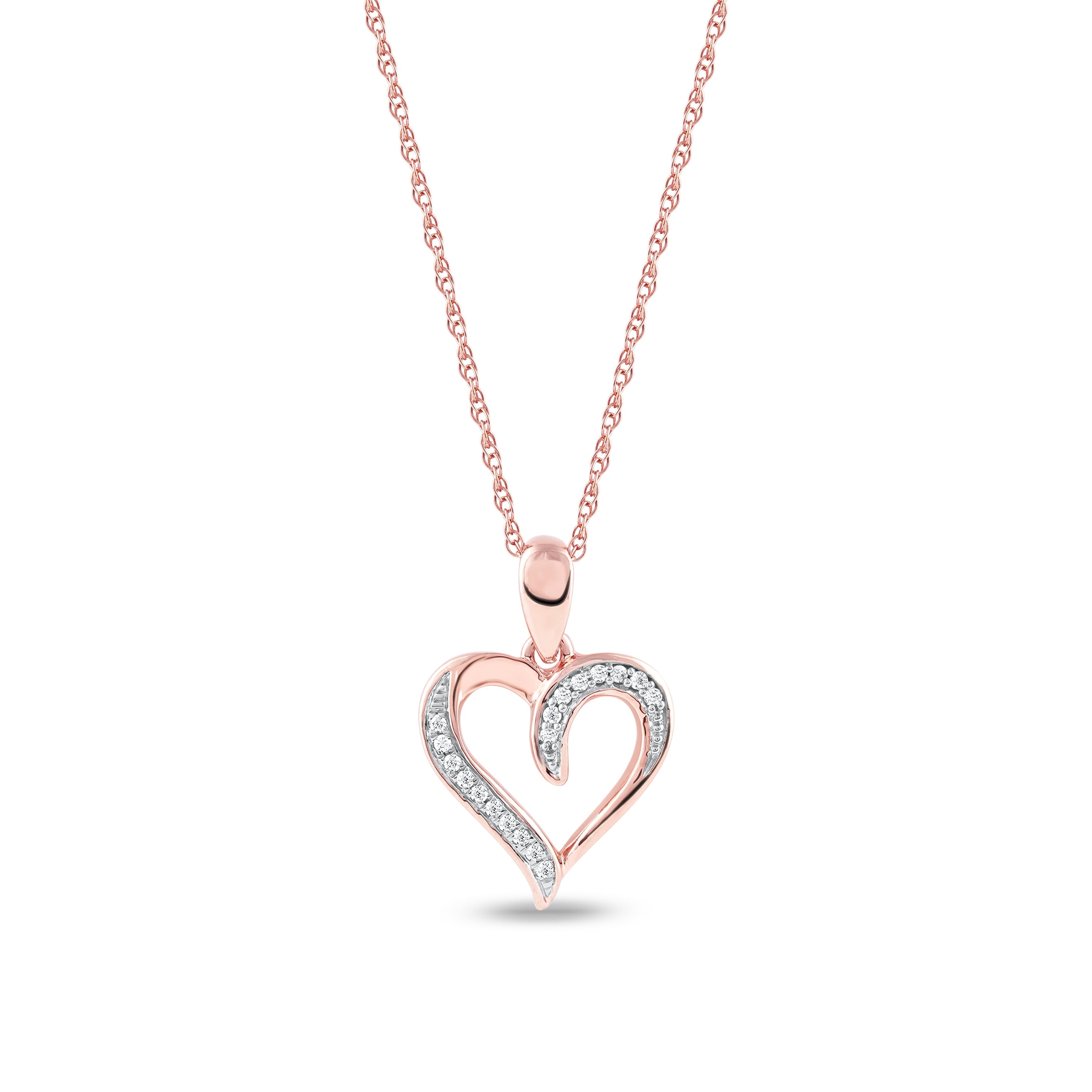 De Couer 10K Rose Gold 1 20Ct Tdw Diamond Necklace Pink