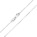 10K White Gold 0.45Mm Box Chain With Lobster Clasp 18 Inch