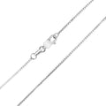 10K White Gold 0.8Mm Box Chain With Lobster Clasp 18 Inch