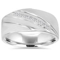 10K White Gold 1 6 Tdw Mens Diamond Ring