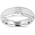 10K White Gold 1 6Ct Mens Diamond Solitaire Ring