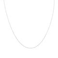 10K White Gold 1Mm Singapore Rope Chain With Spring Ring Clasp 18 Inch