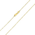 10K Yellow Gold 0.8Mm Shiny Cable Chain With Lobster Clasp 18 Inch
