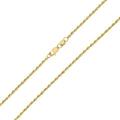 10K Yellow Gold 1.5Mm Sparkle Rope Chain With Lobster Clasp 16 Inch