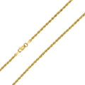 10K Yellow Gold 2Mm Sparkle Rope Chain With Lobster Clasp 16 Inch