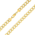 10K Yellow Gold 6.1Mm Shiny Curb Chain With Lobster Clasp 22 Inch