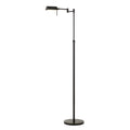 10W Led Adjustable Metal Floor Lamp With Swing Arm Black